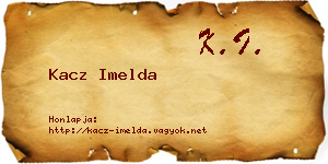 Kacz Imelda névjegykártya
